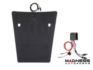 Jeep Cherokee KL Flexible Solar Panel Kit - Complete Kit w/ Waterproof Controller + Hood Decal - 75W